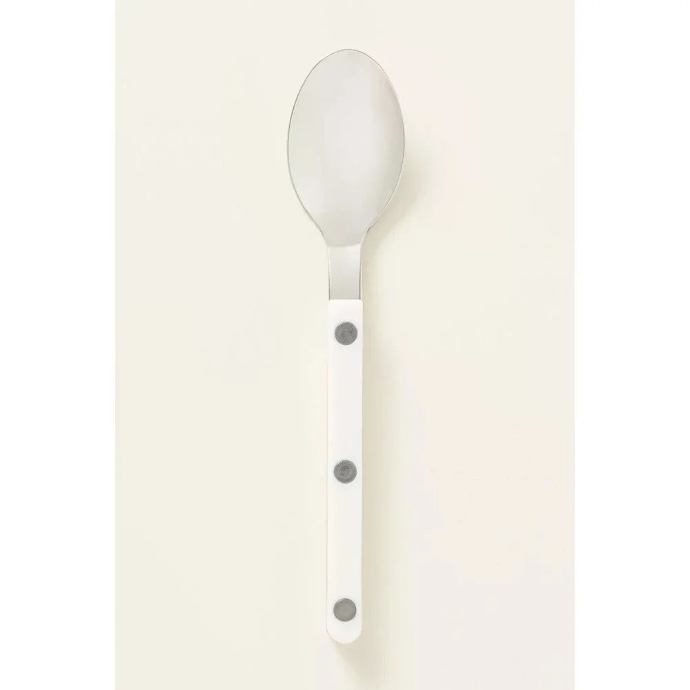 NEW Sabre France Bistrot Solid Teaspon Set of 4 White Handle Anthropologie